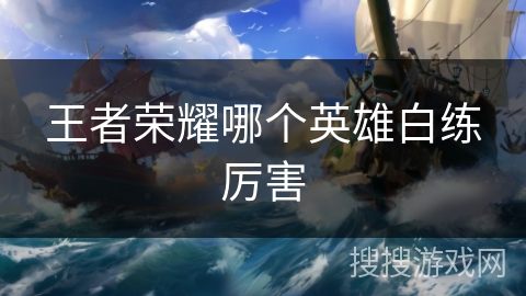 王者荣耀哪个英雄白练厉害