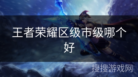 王者荣耀区级市级哪个好
