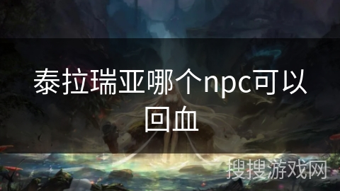 泰拉瑞亚哪个npc可以回血