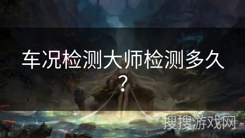 车况检测大师检测多久? 车况检测大师检测多久?