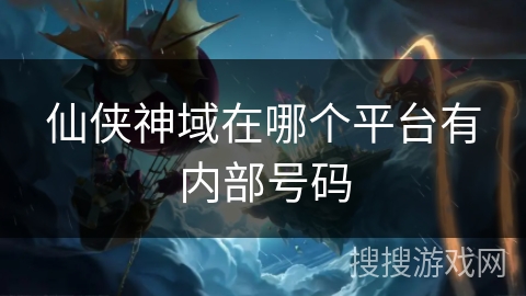仙侠神域在哪个平台有内部号码