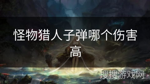 怪物猎人子弹哪个伤害高