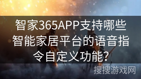 智家365APP支持哪些智能家居平台的语音指令自定义功能？