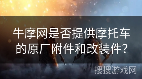 牛摩网是否提供摩托车的原厂附件和改装件？