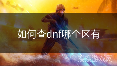 如何查dnf哪个区有