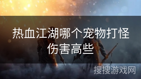 热血江湖哪个宠物打怪伤害高些