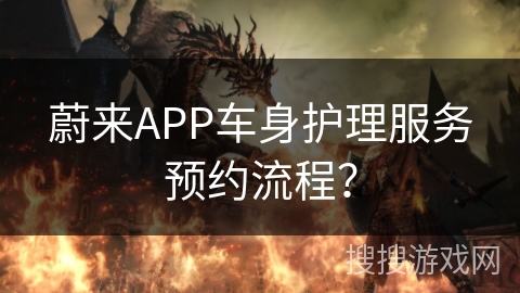 蔚来APP车身护理服务预约流程？