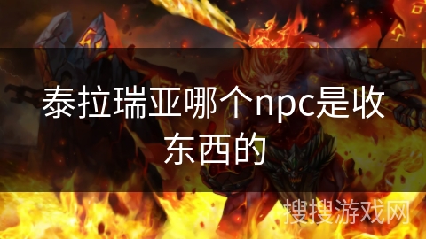 泰拉瑞亚哪个npc是收东西的 泰拉瑞亚哪个npc是收东西的