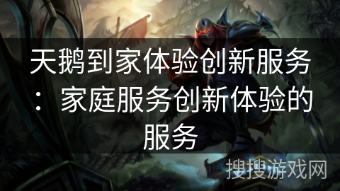 天鹅到家体验创新服务：家庭服务创新体验的服务