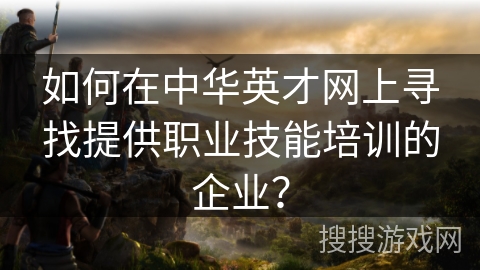 如何在中华英才网上寻找提供职业技能培训的企业？