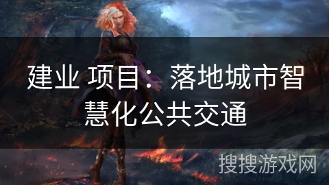 建业 项目：落地城市智慧化公共交通