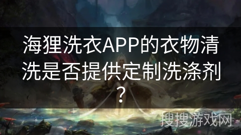 海狸洗衣APP的衣物清洗是否提供定制洗涤剂？