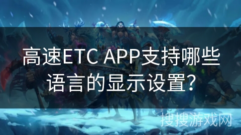 高速ETC APP支持哪些语言的显示设置？