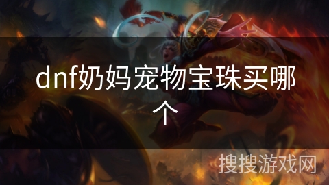 dnf奶妈宠物宝珠买哪个