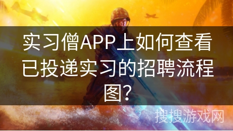 实习僧APP上如何查看已投递实习的招聘流程图？