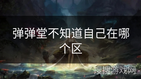 弹弹堂不知道自己在哪个区
