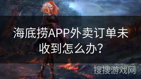 海底捞APP外卖订单未收到怎么办？