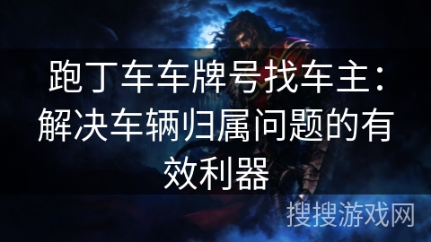 跑丁车车牌号找车主：解决车辆归属问题的有效利器
