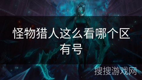 怪物猎人这么看哪个区有号