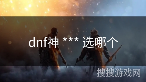 dnf神 *** 选哪个