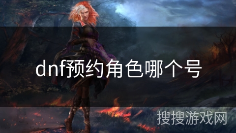 dnf预约角色哪个号