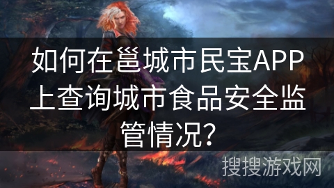 如何在邕城市民宝APP上查询城市食品安全监管情况？