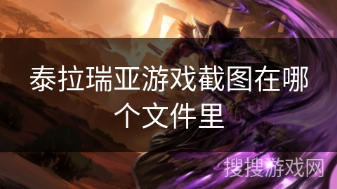 泰拉瑞亚游戏截图在哪个文件里