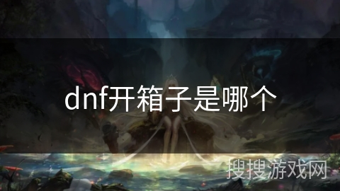 dnf开箱子是哪个
