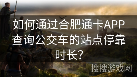 如何通过合肥通卡APP查询公交车的站点停靠时长？