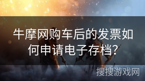 牛摩网购车后的发票如何申请电子存档？