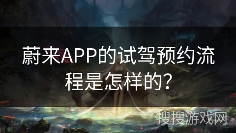 蔚来APP的试驾预约流程是怎样的？