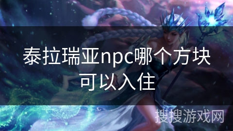 泰拉瑞亚npc哪个方块可以入住 泰拉瑞亚npc哪个方块可以入住