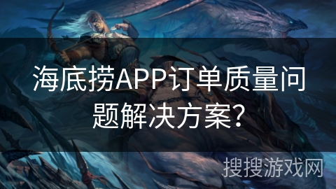 海底捞APP订单质量问题解决方案？