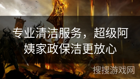 专业清洁服务，超级阿姨家政保洁更放心