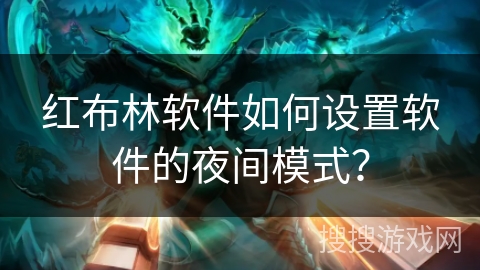 红布林软件如何设置软件的夜间模式？