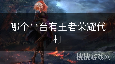 哪个平台有王者荣耀代打