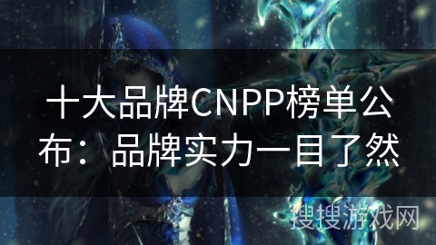 十大品牌CNPP榜单公布：品牌实力一目了然