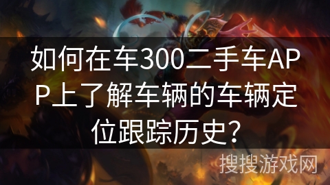 如何在车300二手车APP上了解车辆的车辆定位跟踪历史？