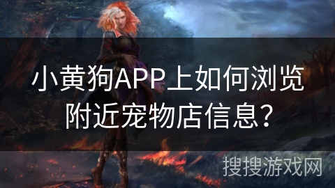 小黄狗APP上如何浏览附近宠物店信息？