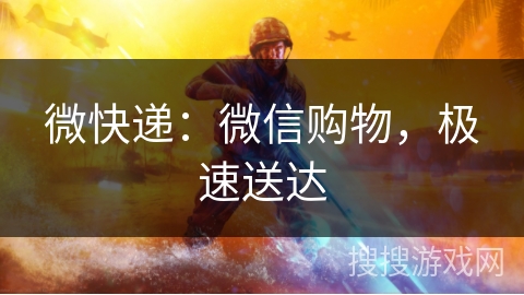 微快递：微信购物，极速送达