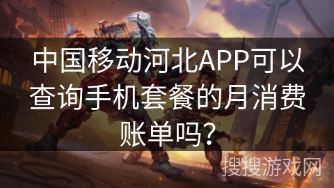 中国移动河北APP可以查询手机套餐的月消费账单吗？