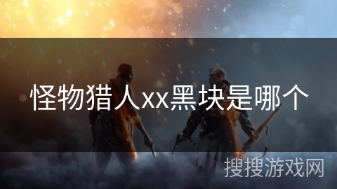 怪物猎人xx黑块是哪个