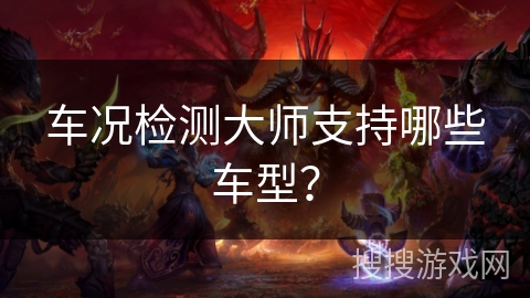 车况检测大师支持哪些车型？