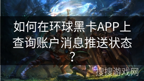 如何在环球黑卡APP上查询账户消息推送状态？