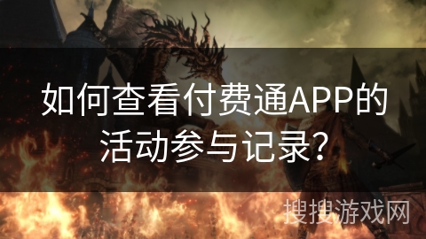 如何查看付费通APP的活动参与记录？