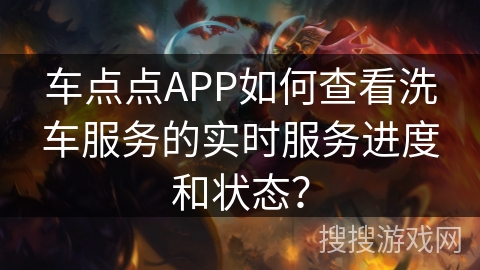 车点点APP如何查看洗车服务的实时服务进度和状态？