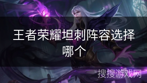王者荣耀坦刺阵容选择哪个 王者荣耀坦刺阵容选择哪个