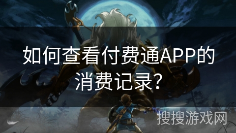 如何查看付费通APP的消费记录？