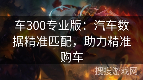 车300专业版：汽车数据精准匹配，助力精准购车