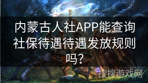 内蒙古人社APP能查询社保待遇待遇发放规则吗？